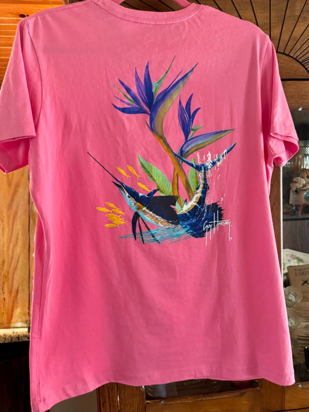 Guy Harvey Coral Pink Marlin Graphic Tee